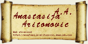 Anastasija Aritonović vizit kartica